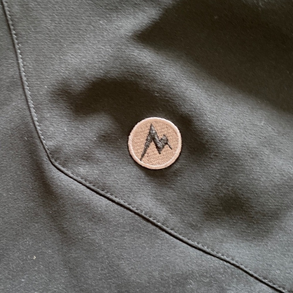 Marmot M3 Softshell Jacket Mens Large Black Great Basin Team 5 Hooded Full Zip - Picture 8 of 10